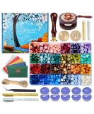 Comealltime Wax Seal Kit with Gift Box  624 Pcs Wax Seal Beads with 2 Pcs Wax Seal Stamps  Sealing Wax Warmer  Wax Seal Metallic Pen  Envelope  Candles  Wax Seal Stamp Kit for Gift and Craft - Buy Online on GoSupps.com