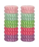 JessLab Spiral Hair Ties 20 Pcs - No Crease Traceless Phone Cord Hair Ties - Colorful Ponytail Holders for Girls & Women - Buy Online on GoSupps.com