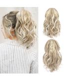 SEIKEA 10" Highlight Ponytail Extension Claw Short Thick Wavy Curly Jaw Clip in Fake Pony Tails Fake Hair Soft Natural Looking Synthetic Hairpiece for Women Medium Blonde with White Blonde Highlights 10 Inch (Pack of 1) Medium Blonde with White Blonde Hig - Buy Online on GoSupps.com