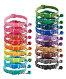 Flymind Puppy Collars, 19Pcs Whelping Puppy ID Collars with Bell Adjustable 19-32cm, Soft Nylon Litter Identification Dog Collars for Newborn Pets footprint Non breakaway - Buy Online on GoSupps.com