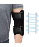 GINTRON Elbow Brace 2022 - Comfortable Night Support with Adjustable Stabilizer for Cubital Tunnel Syndrome, Tendonitis, Ulnar Nerve - Includes 2 Removable Metal Splints - Black - Buy Online on GoSupps.com
