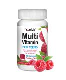 YumVee Raspberry Multivitamins for Teens | 60 Jellies - Essential Nutrients - Buy Online on GoSupps.com