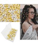 Flosius 120 PCS Crown Dreadlock Hair Jewelry for Women - Gold Braids Accessories with Adjustable Cuffs, Beads, Iron Rings, and Clips - Buy Online on GoSupps.com