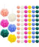 100 Pcs Bath Sponge Shower Loofahs Bulk Exfoliating Body Scrubber Pack - Assorted Colors - Bathing Accessories for Kids, Women, Men - Mesh Balls Travel Cleaning Wash Puff - Buy Online on GoSupps.com