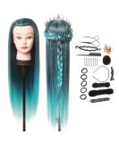 Danseemeibr Hairdressing Head - 66-71 cm Synthetic Fiber Doll for Hairstyle Practice | Ideal for Stylists & Girls - Buy Online on GoSupps.com
