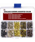 CREEDOX Chicago Screws for Leather 150 Sets  5/16 Inch Zinc Alloy - Flat Head Studs Screw Rivets for Leather   Suitable for DIY Leather Crafts  Belts  Handbags & Garments (5 Colors) - Buy Online on GoSupps.com