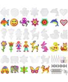 20 PCS 5mm Fuse Beads Boards Clear Plastic Fuse Beads Pegboards with 20 Colorful Cards, 4 Tweezers, 10 Hang Ropes, 10 Keychains, 20 Small Hoops and 10 Holders for Kids DIY Craft Beads - Buy Online on GoSupps.com