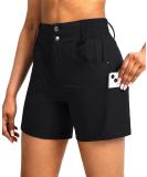 Viodia Women's 5" Hiking Golf Shorts with Pockets High Waist Stretch Cargo Short Shorts for Women Casual Summer Medium Black - Buy Online on GoSupps.com
