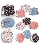 Blulu Flower Compact Mirror for Purse - Retro Floral Pocket Makeup Mirror for Women - Portable Travel Mirror (Silver Edge) - Buy Online on GoSupps.com