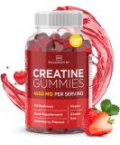 RM Creatine Gummies 4500mg - 90 Chewable Pre Workout Gummies (Strawberry Flavour) - Vegan & Gluten Free Gym Supplement - Buy Online on GoSupps.com