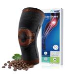 Compression Knee Brace for Men & Women - Coffee Ground Knee Sleeve for Meniscus Tear ACL Arthritis Pain - Patella Pad & Side Stabilizers - Best Support for Weightlifting & Running - Buy Online on GoSupps.com