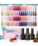 Beetles Gel Nail Polish Set - Lingering Grace Collection | 36 Colors Pink Red Purple | Sparkle Glitter Manicure Kit with Base & Top Coat - Buy Online on GoSupps.com