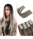SEGO 12 PCS Clip-In Hair Extensions - Real Hair 180g 55cm Chocolate Brown & Bleaching Blonde - Affordable Full Head Coverage - Buy Online on GoSupps.com