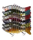 6Pcs Multi-Jointed Fishing Lures for Bass Trout - Topwater Hard Baits Kit for Freshwater & Saltwater - Lifelike Swimbaits for Successful Fishing - Buy Online on GoSupps.com