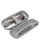 Linkidea EVA Hard Shell Travel Case for Safety Razor | Portable Shaving Accessories for Men - Silver - Buy Online on GoSupps.com