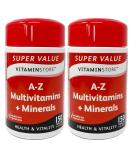 Vitamin Store A-Z Multivitamins & Minerals Food Supplement 150 Tablets per Tub Pack of 2 Tubs 10 Months Supply - Buy Online on GoSupps.com