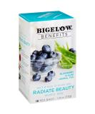 Bigelow Radiate Beauty Blueberry Aloe Herbal Tea - Caffeine Free, 18 Count (Pack of 6) - 108 Total Bags - Buy Online on GoSupps.com