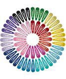 BetyBedy 60pcs Non-Slip Hair Barrettes Clips 2 Inch - Assorted Colors for Toddlers, Girls, Teens, Women - Metal Hairpins Accessories (Pack of 60) - Buy Online on GoSupps.com