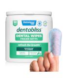 Vetnique Dentabliss - Dog Teeth Cleaning Finger Mitt Dental Wipe - Dog Plaque and Tartar Prevention with Brushing Beads - Convenient Dog Teeth Wipes with Peppermint Dog Breath Freshener 50ct - Buy Online on GoSupps.com