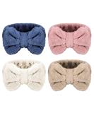 Senkary 4 Pack Bow Makeup Headbands - Microfiber Spa Towel Headband Set for Washing Face - Buy Online on GoSupps.com