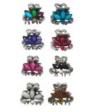 Set of 8 Tiny Metal Hair Claws - Lightweight Mini Jaw Clips in Multi Colors - Buy Online on GoSupps.com