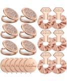 Chunful 6-Piece Rose Gold Bridesmaid Gift Set - Scrunchies & Compact Mirrors - Bridal Shower Favors - Buy Online on GoSupps.com