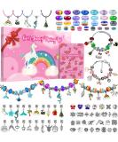 Charm Bracelet Making Kit - 150 Pcs Jewelry Supplies with European Beads, Charms, Snake Chains - Unicorn Gifts Set for Teen Girls and Kids 5-12 - Buy Online on GoSupps.com