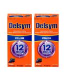 Delsym Adult 12 Hour Cough Relief Medicine - Powerful Cough Suppressant Liquid | #1 Pharmacist Recommended, Grape Flavor, 5 fl oz (Pack of 2) - Buy Online on GoSupps.com
