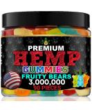 Premium Healthergize Hemp Gummies for Sleep, Joints, Relaxation & Relief - Natural Hemp Party with 90 Fruity Bears - Made in USA - Buy Online on GoSupps.com