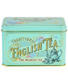 New English Teas Vintage Victorian Tea Caddy with 40 English Breakfast Tea Bags Forget Me Not Florals Ceylon Tea Bags Black Tea Mint Green Small Tea Tin Single - Buy Online on GoSupps.com