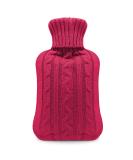 KEPLIN Cosy Hot Water Bottle with Knitted Cover - Relieves Body Aches & Pains Washable Safe & Durable Heating Pad - Ideal Cosy Nights & Gifts - Large 2L (Plum) Plum Knitted - Buy Online on GoSupps.com