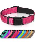 Joytale Reflective Dog Collar for Large Dogs - Hot Pink XL | Durable & Stylish Pet Accessory - Buy Online on GoSupps.com