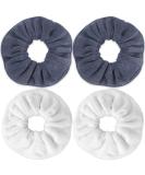 IVARYSS Super Towel Scrunchies - Absorbent Microfiber for Frizz-Free Drying Hair - 4 PCS (White Grey) - Buy Online on GoSupps.com