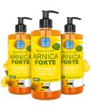 90% Arnica Forte Gel. Familiar Pack Rapid Muscle & Joint Pain Relief Balm. Bruising & Swelling Massage Gel. 100% Natural Anti-inflammatory (Bruises). Relaxing Arnica Cream Skin - 3 x 200 ml - Buy Online on GoSupps.com