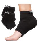 ZenToes Moisturizing Heel Socks 2 Pairs - Men's Large Black Gel Lined Toeless Spa Socks for Dry Cracked Heels - Heal and Treat While You Sleep - Buy Online on GoSupps.com