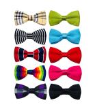 JpGdn 10pcs Small Dogs Collar Attachment Bows Ties for Puppies Cats Birthday Party Adjustable Bowties Sliding Bows Neckties Grooming Accessories Costumes Wedding 10pcs dog collar - Buy Online on GoSupps.com
