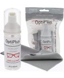 OptiPlus Ultrasoft Foam Lens Cleaner & Microfiber Cloth | Streak-Free Glasses Cleaning Solution - International Shipping Available - Buy Online on GoSupps.com