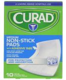 Curad Non-Stick Adhesive Pads 3 x 4 in - 20 Count (10 Each) | Pack of 2 - Buy Online on GoSupps.com