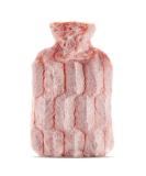 Samply 2L Hot Water Bottle with Luxury Faux Fur Cover - Pink | Hand, Feet, Neck and Shoulder Pain Relief - Buy Online on GoSupps.com