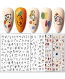 TailaiMei Abstract Nail Art Stickers - Graffiti & Minimalist Design for Women (12 Sheets) - Buy Online on GoSupps.com