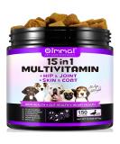 15-in-1 Dog Vitamins and Supplements 150 Chews Dog Vitamins for Dogs Hip and Joint Skin Coat Skin Health Gut Health Heart Health for All Breeds and Ages Dogs - Buy Online on GoSupps.com