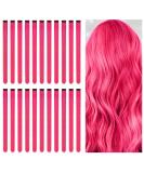 22 PCS Rainbow Colored Hair Extensions - Aomig Clip-In Pink Strands for Women & Girls | 22 Inches Straight Party Accessories - Buy Online on GoSupps.com