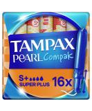 Tampax Compak Pearl Super Plus Tampons Pack of 16 - Buy Online on GoSupps.com