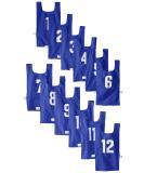 US Games Numbered Nylon Pinnies - Youth Sizes - Blue (12 Pack) - Buy Online on GoSupps.com