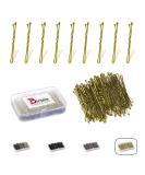Biribila Bobby Pins 150 Pcs Gold 5cm Long Hair Grips with Storage Box Thicker & Strong Kirby Grips for All Type of Hairs Hair Pins for Hair Styling & Make UP (Gold) - Buy Online on GoSupps.com