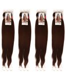 4pack NEW 60 INCH XPRESSION LAGOS BRAID PRE-PULLED PRE-STRECHED Hair Extension 60 2 In A Pack (Colour 33 Brown/Auburn) Heat Resistant Tangle Free Dark Auburn Brown 1 - Buy Online on GoSupps.com