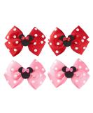 4 Inch Polka Dot Mouse Ears Hair Bow Clips for Toddler Girls - Birthday Gift and Dress Up Accessories - Buy Online on GoSupps.com