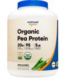 Nutricost Organic Pea Protein Isolate Powder (5LBS) - Unflavored, Certified USDA Organic, Protein from Plants, Vegetarian Friendly, Gluten Free, Non-GMO Unflavored 5 Pound (Pack of 1) - Buy Online on GoSupps.com