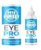 Pets Purest Eye Drops for Dogs & Cats | 250ml Natural Eye Cleaning Solution | Quick Relief for Itchy & Watery Eyes - 2023 Model - Buy Online on GoSupps.com