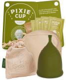 Pixie Cup Soft Menstrual Cup - Ranked 1 for Most Comfortable Reusable Period Cup - Buy One We Give One - Includes Ebook Guide Flushable Wipes Lube & Storage Bag - Tampon and Pad Alternative X-Large - Buy Online on GoSupps.com